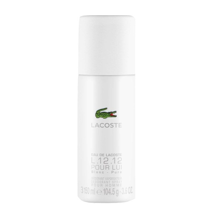 Lacoste Eau De Lacoste L.12.12 Blanc Deo Spray 150ml i gruppen HELSE OG SKJØNNHET / Duft og parfyme / Deodorant / Deo for han hos TP E-commerce Nordic AB (A11577)