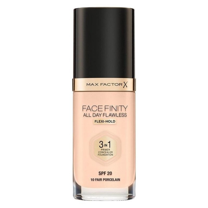 Max Factor Facefinity 3 In 1 Foundation 10 Fair Porcelain i gruppen HELSE OG SKJØNNHET / Makeup / Makeup ansikt / Foundation hos TP E-commerce Nordic AB (A12094)