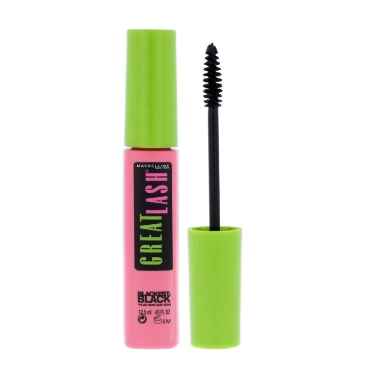 Maybelline Great Lash Mascara Blackest Black 12,5ml i gruppen HELSE OG SKJØNNHET / Makeup / Øyne og øyebryn / Mascara hos TP E-commerce Nordic AB (A12139)