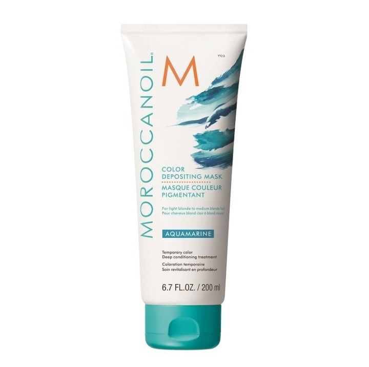 Moroccanoil Color Depositing Mask Aquamarine 200ml i gruppen HELSE OG SKJØNNHET / Hår & styling / Hårpleie / Hårfarge / Hårfarge & Fargebombe hos TP E-commerce Nordic AB (A12284)