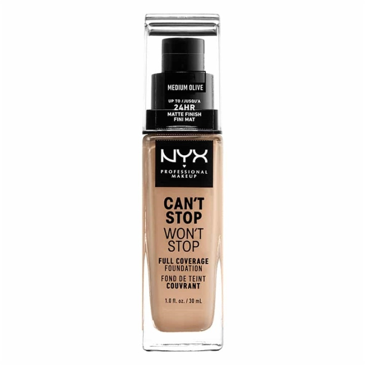 NYX PROF. MAKEUP Cant Stop Wont Stop Foundation - Medium Olive i gruppen HELSE OG SKJØNNHET / Makeup / Makeup ansikt / Foundation hos TP E-commerce Nordic AB (A12422)