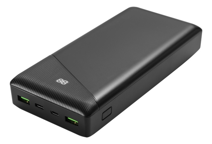 DELTACO Power bank 30000 mAh, 3 A/18 W, 111 Wh, 2x USB-A, 1x USB-C, fa i gruppen SMARTTELEFON & NETTBRETT / Ladere og Kabler / Powerbanks hos TP E-commerce Nordic AB (A17218)