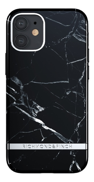 Richmond & Finch Black Marble iPhone 12 mini i gruppen SMARTTELEFON & NETTBRETT / Mobilbeskyttelse / Apple / iPhone 12 Mini / Deksel hos TP E-commerce Nordic AB (A17236)