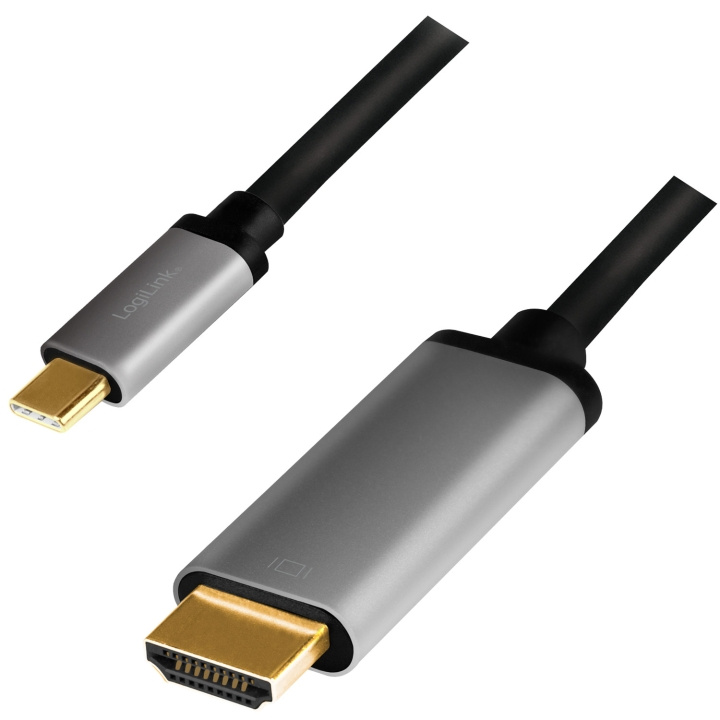 LogiLink USB-C -> HDMI 4K/60 Hz Aluminium 1,8 m i gruppen Elektronikk / Kabler og adaptere / HDMI / Adaptere hos TP E-commerce Nordic AB (A19064)