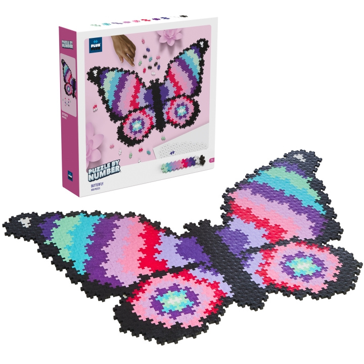 Plus Plus Puzzle By Number Butterfly 800 i gruppen LEKER, BARN OG BABY / Leker / Byggeleker / Byggeklosser hos TP E-commerce Nordic AB (A19340)