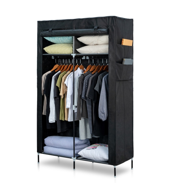 Herzberg HG-8012 Storage Wardrobe Black i gruppen HJEM, HUS OG HAGE / Innredning / Oppbevaring hos TP E-commerce Nordic AB (A19916)