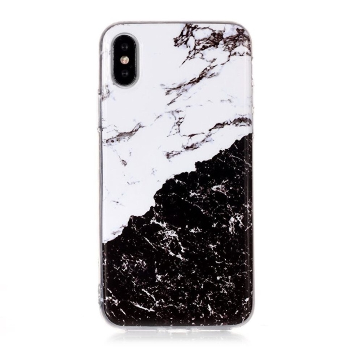 Marmor-etui til iPhone XS/X i delt design i gruppen SMARTTELEFON & NETTBRETT / Mobilbeskyttelse / Apple / iPhone XS Max / Deksel hos TP E-commerce Nordic AB (A21253)