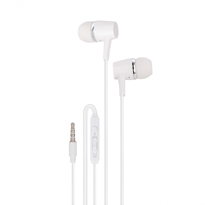 Setty wired earphones white i gruppen Elektronikk / Lyd & Bilde / Hodetelefoner & Tilbehør / Hodetelefoner hos TP E-commerce Nordic AB (A22497)