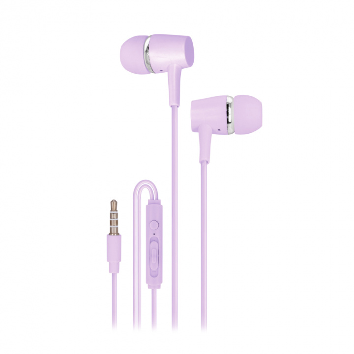 Setty wired earphones, Lilac i gruppen Elektronikk / Lyd & Bilde / Hodetelefoner & Tilbehør / Hodetelefoner hos TP E-commerce Nordic AB (A22498)