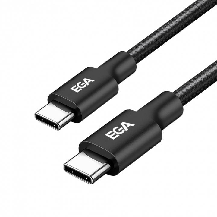 Snabbladdande USB-C till USB-C 6A 240W, 2 m, Svart i gruppen SMARTTELEFON & NETTBRETT / Ladere og Kabler / Kabler / Kabler type C hos TP E-commerce Nordic AB (A22623)