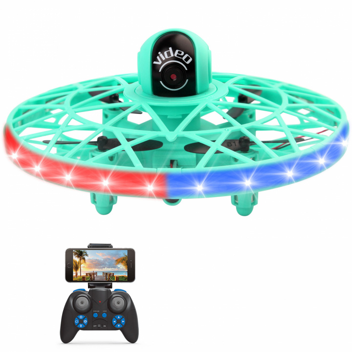 CS047761/F26W UFO With Camera 1280 x 720, Wifi/FPV, Green i gruppen LEKER, BARN OG BABY / Radiostyrt / Droner hos TP E-commerce Nordic AB (A22668)