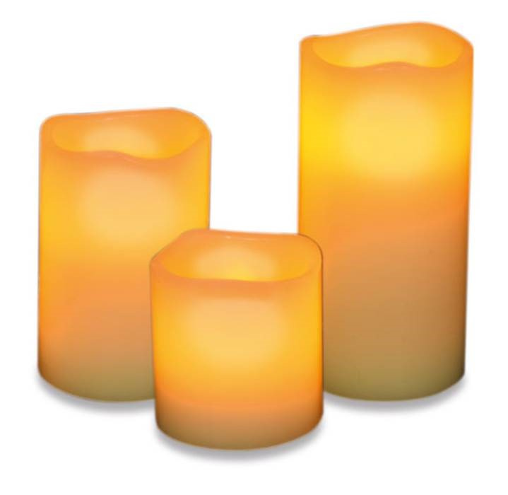 LC2193 LED Candles w/Wavy Edge 3 pcs i gruppen Elektronikk / Lys / Annen belysning hos TP E-commerce Nordic AB (A22671)