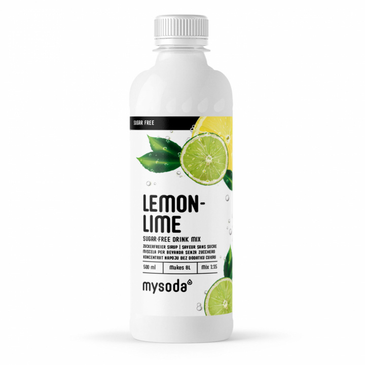 Mysoda Lemon-Lime Sugar Free 500 ml - Ger 8L dryck i gruppen HJEM, HUS OG HAGE / Husholdningsapparater / Vann og juice / Kullsyremaskin / Smaker hos TP E-commerce Nordic AB (A22687)