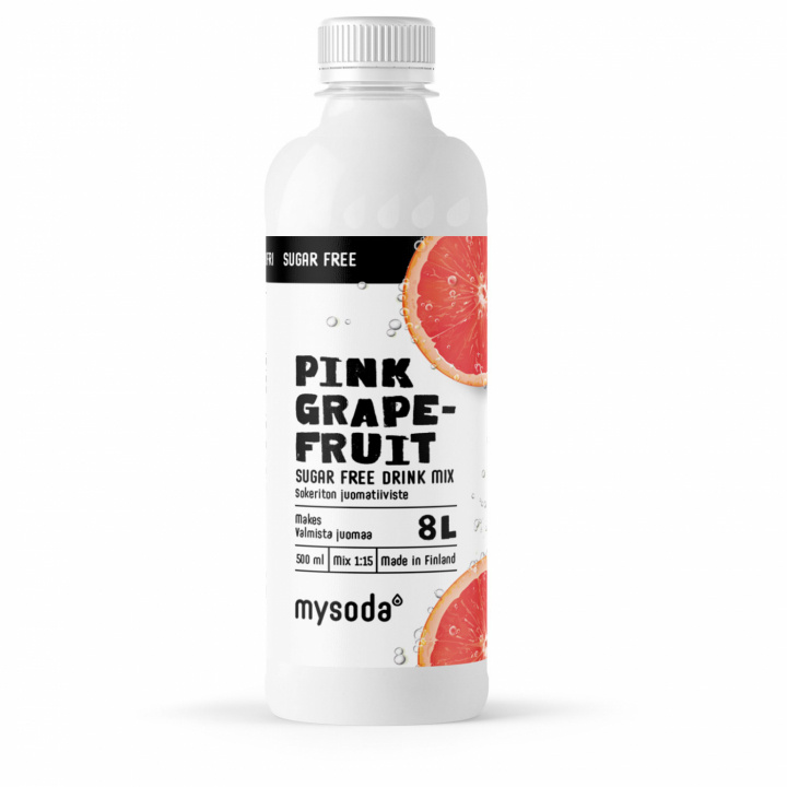 Mysoda Pink Grapefruit Sugar Free 500 ml - Ger 8L dryck i gruppen HJEM, HUS OG HAGE / Husholdningsapparater / Vann og juice / Kullsyremaskin / Smaker hos TP E-commerce Nordic AB (A22692)