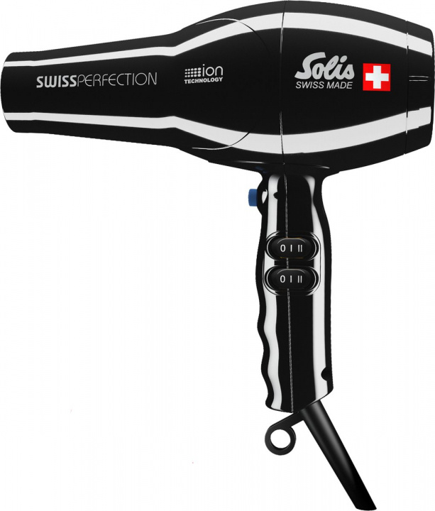 Solis Swiss Perfection 440 Black Hairdryer i gruppen HELSE OG SKJØNNHET / Hår & styling / Stylingverktøy / Hårfønere hos TP E-commerce Nordic AB (A22834)