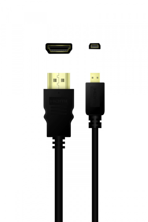 QNECT Høyhastighets HDMI-kabel med Ethernet A - D, 2 m i gruppen Elektronikk / Kabler og adaptere / HDMI / Kabler hos TP E-commerce Nordic AB (A22856)