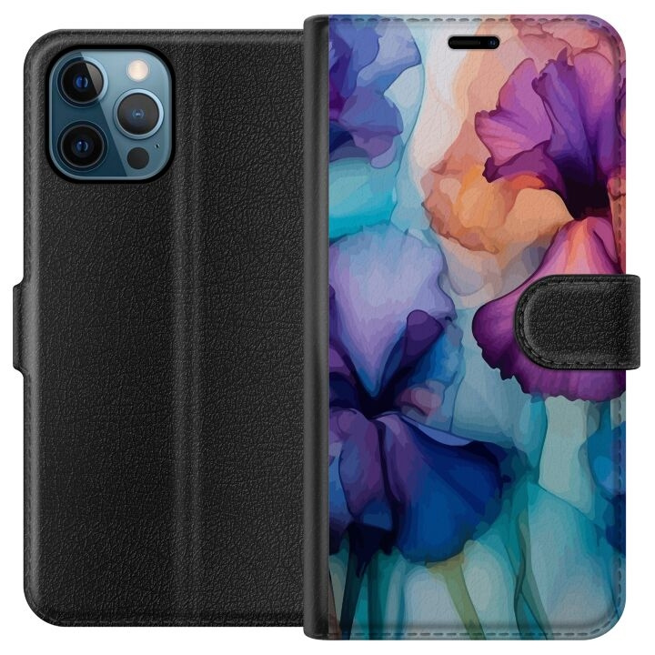 Lommeboketui til Apple iPhone 12 Pro med Magiske blomster motiv i gruppen SMARTTELEFON & NETTBRETT / Mobilbeskyttelse / Apple / iPhone 12 hos TP E-commerce Nordic AB (A50273)