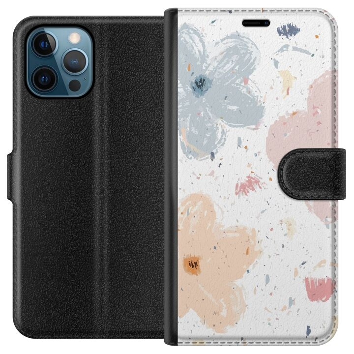 Lommeboketui til Apple iPhone 12 Pro med Blomster motiv i gruppen SMARTTELEFON & NETTBRETT / Mobilbeskyttelse / Apple / iPhone 12 hos TP E-commerce Nordic AB (A50282)