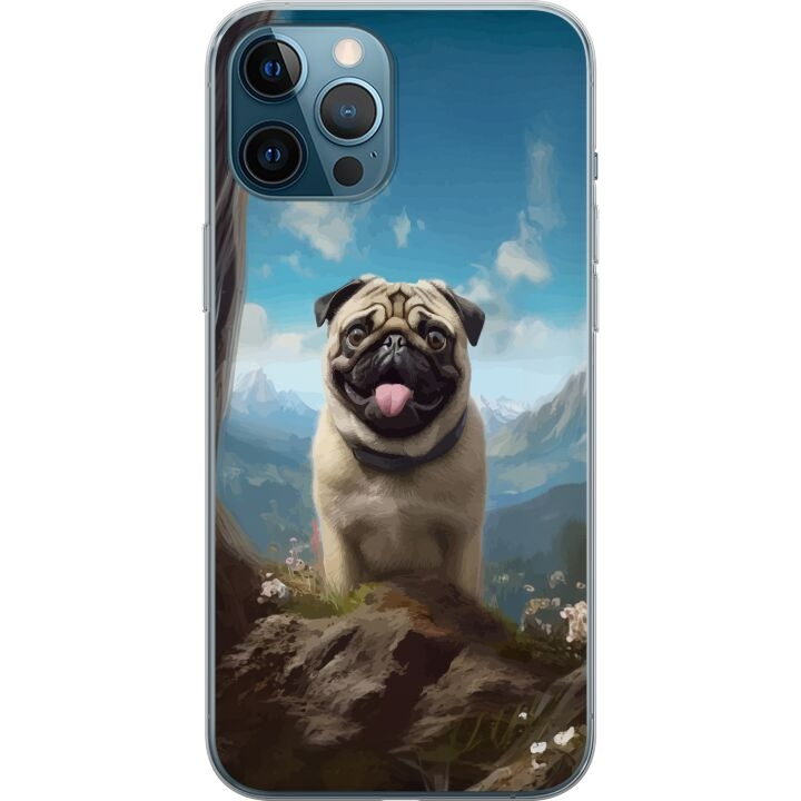 Mobildeksel til Apple iPhone 12 Pro Max med Glad Hund motiv i gruppen SMARTTELEFON & NETTBRETT / Mobilbeskyttelse / Apple / iPhone 12 Pro hos TP E-commerce Nordic AB (A50369)