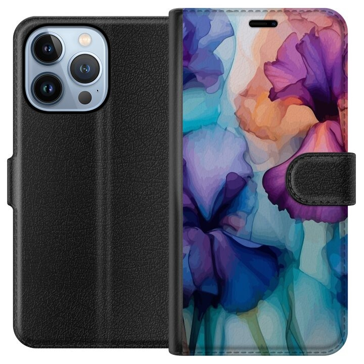 Lommeboketui til Apple iPhone 13 Pro med Magiske blomster motiv i gruppen SMARTTELEFON & NETTBRETT / Mobilbeskyttelse / Apple / iPhone 13 Pro hos TP E-commerce Nordic AB (A50489)