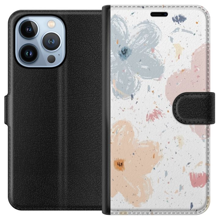 Lommeboketui til Apple iPhone 13 Pro med Blomster motiv i gruppen SMARTTELEFON & NETTBRETT / Mobilbeskyttelse / Apple / iPhone 13 Pro hos TP E-commerce Nordic AB (A50498)