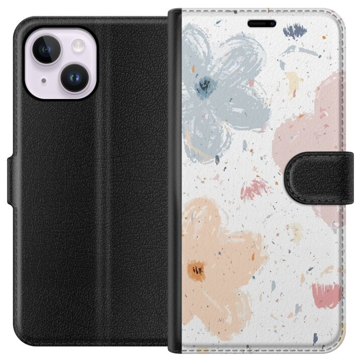 Lommeboketui til Apple iPhone 14 Plus med Blomster motiv i gruppen SMARTTELEFON & NETTBRETT / Mobilbeskyttelse / Apple / iPhone 14 hos TP E-commerce Nordic AB (A50714)