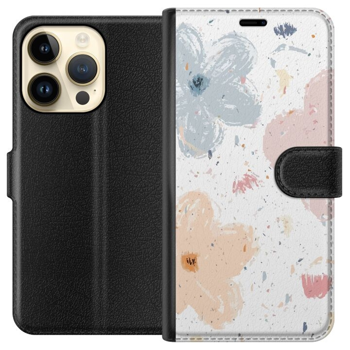 Lommeboketui til Apple iPhone 15 Pro med Blomster motiv i gruppen SMARTTELEFON & NETTBRETT / Mobilbeskyttelse / Apple / iPhone 15 hos TP E-commerce Nordic AB (A50876)