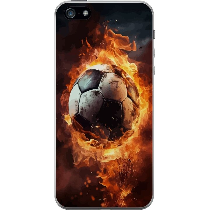 Mobildeksel til Apple iPhone 5 med Fotball motiv i gruppen SMARTTELEFON & NETTBRETT / Mobilbeskyttelse / Apple / iPhone 5/5S/SE hos TP E-commerce Nordic AB (A51128)