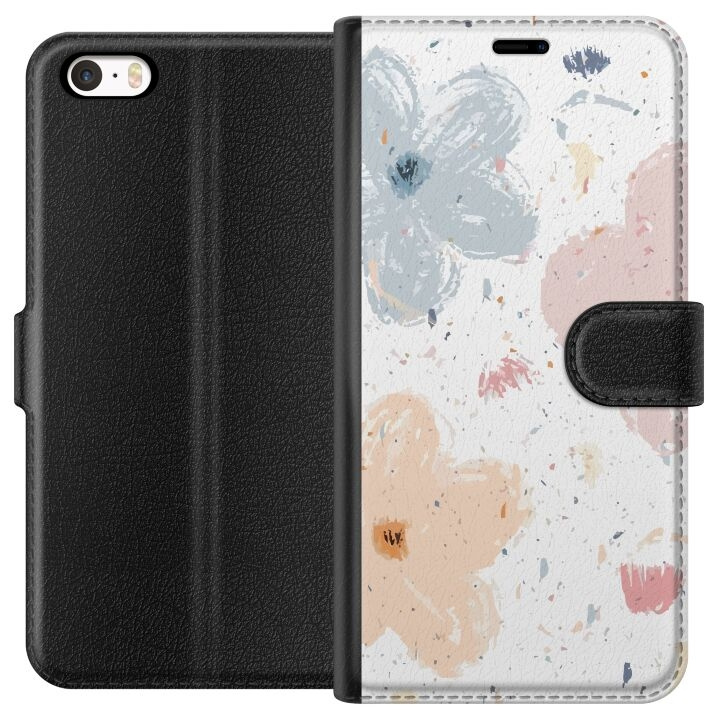 Lommeboketui til Apple iPhone 5s med Blomster motiv i gruppen SMARTTELEFON & NETTBRETT / Mobilbeskyttelse / Apple / iPhone 5/5S/SE hos TP E-commerce Nordic AB (A51173)