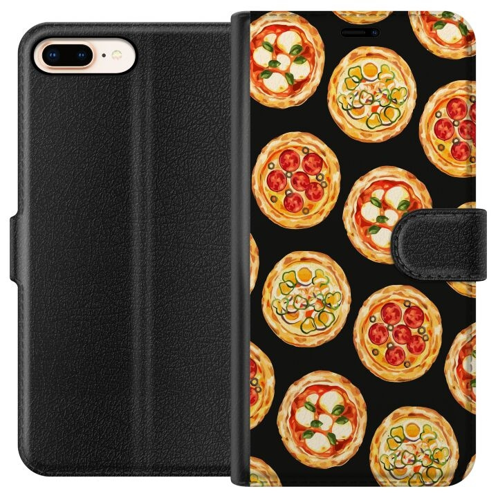 Lommeboketui til Apple iPhone 7 Plus med Pizza motiv i gruppen SMARTTELEFON & NETTBRETT / Mobilbeskyttelse / Apple / iPhone 7 Plus hos TP E-commerce Nordic AB (A51444)