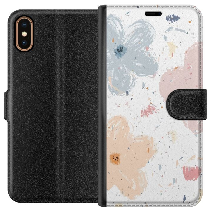 Lommeboketui til Apple iPhone X med Blomster motiv i gruppen SMARTTELEFON & NETTBRETT / Mobilbeskyttelse / Apple / iPhone X/XS hos TP E-commerce Nordic AB (A51767)