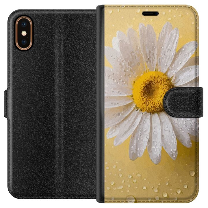 Lommeboketui til Apple iPhone XS med Porselensblomst motiv i gruppen SMARTTELEFON & NETTBRETT / Mobilbeskyttelse / Apple / iPhone X/XS hos TP E-commerce Nordic AB (A51863)