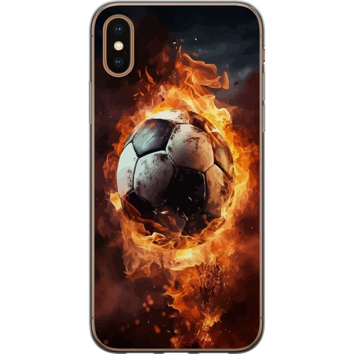 Mobildeksel til Apple iPhone XS Max med Fotball motiv i gruppen SMARTTELEFON & NETTBRETT / Mobilbeskyttelse / Apple / iPhone XS Max hos TP E-commerce Nordic AB (A51965)