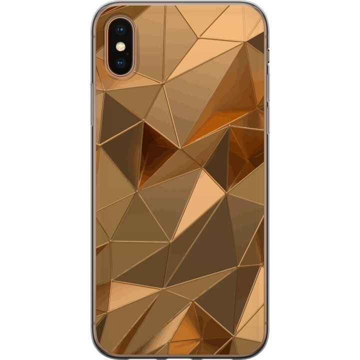 Mobildeksel til Apple iPhone XS Max med 3D Gull motiv i gruppen SMARTTELEFON & NETTBRETT / Mobilbeskyttelse / Apple / iPhone XS Max hos TP E-commerce Nordic AB (A51968)