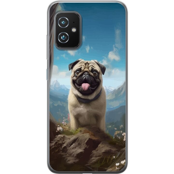 Mobildeksel til Asus Zenfone 8 med Glad Hund motiv i gruppen SMARTTELEFON & NETTBRETT / Mobilbeskyttelse / Asus hos TP E-commerce Nordic AB (A52043)