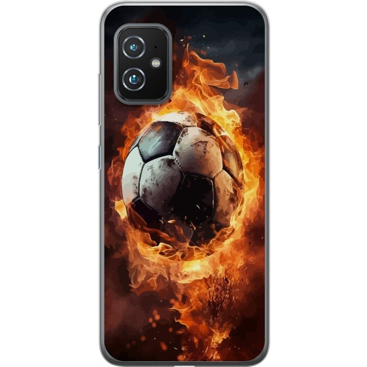 Mobildeksel til Asus Zenfone 8 med Fotball motiv i gruppen SMARTTELEFON & NETTBRETT / Mobilbeskyttelse / Asus hos TP E-commerce Nordic AB (A52046)