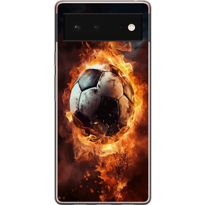 Mobildeksel til Google Pixel 6 med Fotball motiv i gruppen SMARTTELEFON & NETTBRETT / Mobilbeskyttelse / Google hos TP E-commerce Nordic AB (A52100)