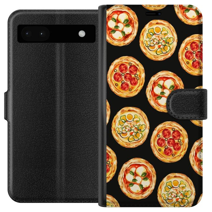 Lommeboketui til Google Pixel 6a med Pizza motiv i gruppen SMARTTELEFON & NETTBRETT / Mobilbeskyttelse / Google hos TP E-commerce Nordic AB (A52119)