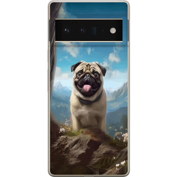 Mobildeksel til Google Pixel 6 Pro med Glad Hund motiv i gruppen SMARTTELEFON & NETTBRETT / Mobilbeskyttelse / Google hos TP E-commerce Nordic AB (A52178)