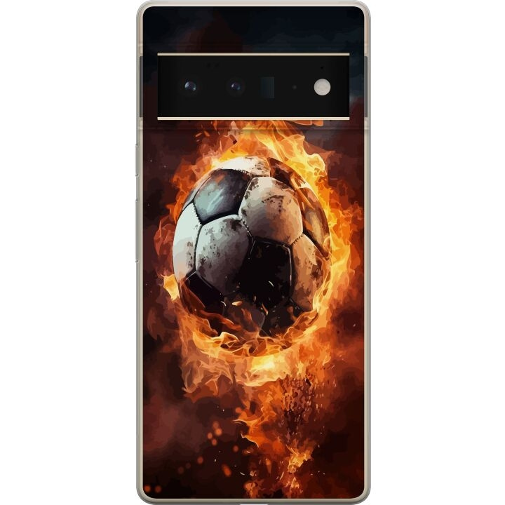 Mobildeksel til Google Pixel 6 Pro med Fotball motiv i gruppen SMARTTELEFON & NETTBRETT / Mobilbeskyttelse / Google hos TP E-commerce Nordic AB (A52181)