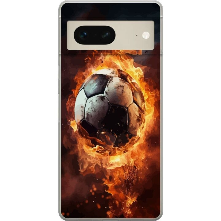 Mobildeksel til Google Pixel 7 med Fotball motiv i gruppen SMARTTELEFON & NETTBRETT / Mobilbeskyttelse / Google hos TP E-commerce Nordic AB (A52208)