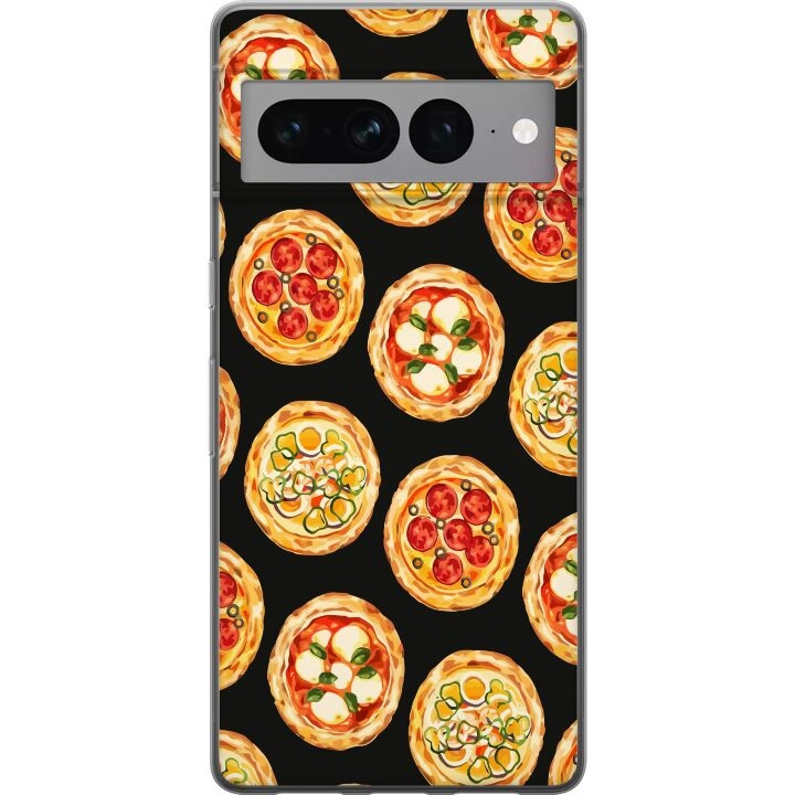 Mobildeksel til Google Pixel 7 Pro med Pizza motiv i gruppen SMARTTELEFON & NETTBRETT / Mobilbeskyttelse / Google hos TP E-commerce Nordic AB (A52281)