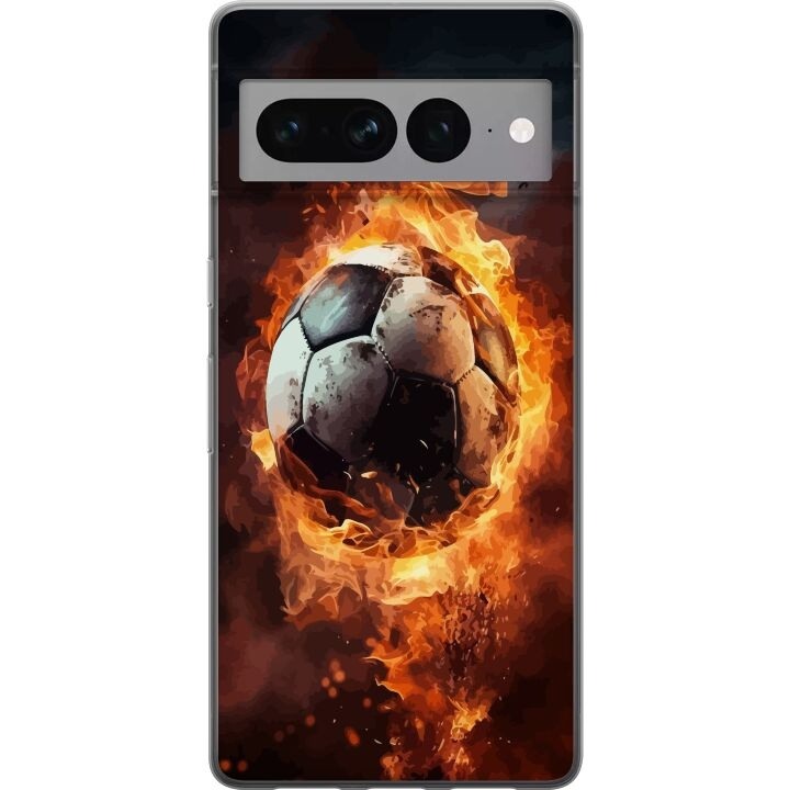 Mobildeksel til Google Pixel 7 Pro med Fotball motiv i gruppen SMARTTELEFON & NETTBRETT / Mobilbeskyttelse / Google hos TP E-commerce Nordic AB (A52289)