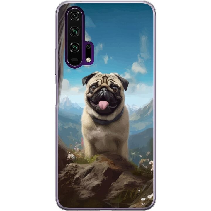 Mobildeksel til Honor 20 Pro med Glad Hund motiv i gruppen SMARTTELEFON & NETTBRETT / Mobilbeskyttelse / Huawei/Honor hos TP E-commerce Nordic AB (A52394)