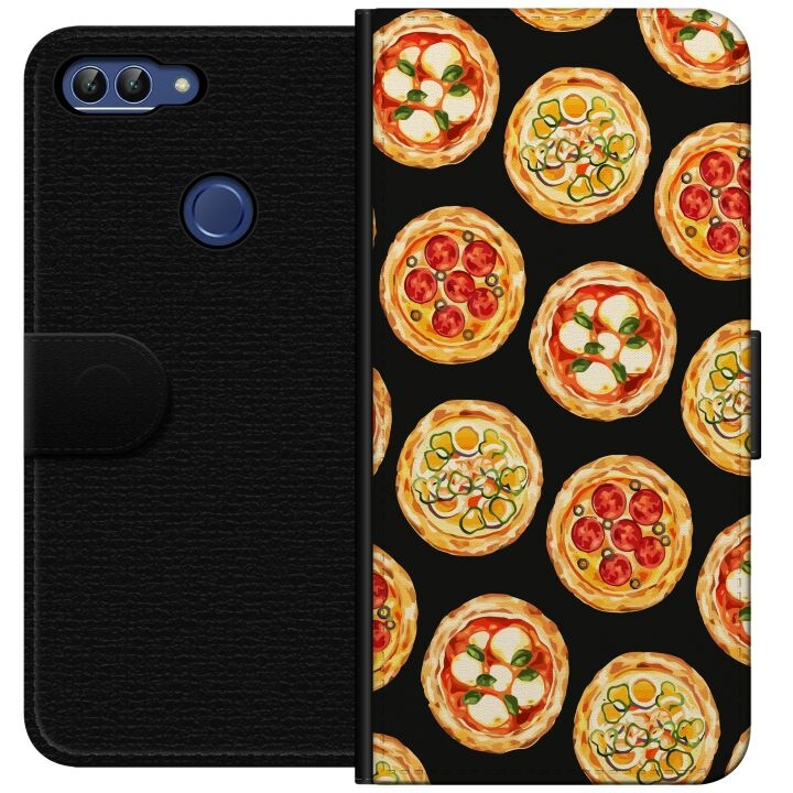 Lommeboketui til Huawei P smart med Pizza motiv i gruppen SMARTTELEFON & NETTBRETT / Mobilbeskyttelse / Huawei/Honor hos TP E-commerce Nordic AB (A52632)