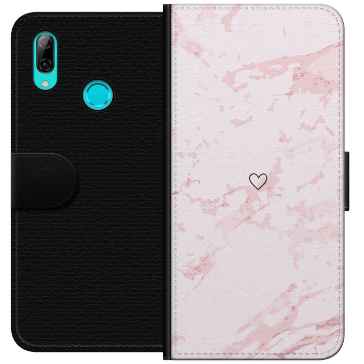 Lommeboketui til Huawei P smart 2019 med Rosa Hjerte motiv i gruppen SMARTTELEFON & NETTBRETT / Mobilbeskyttelse / Huawei/Honor hos TP E-commerce Nordic AB (A52750)