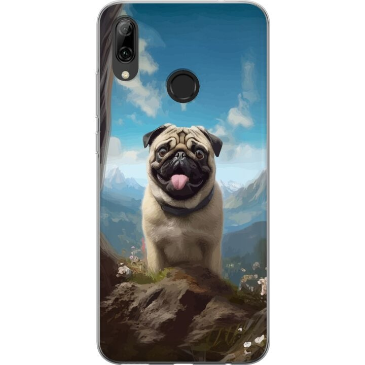 Mobildeksel til Huawei P smart 2019 med Glad Hund motiv i gruppen SMARTTELEFON & NETTBRETT / Mobilbeskyttelse / Huawei/Honor hos TP E-commerce Nordic AB (A52772)