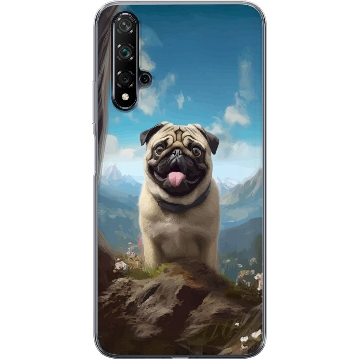 Mobildeksel til Huawei nova 5T med Glad Hund motiv i gruppen SMARTTELEFON & NETTBRETT / Mobilbeskyttelse / Huawei/Honor hos TP E-commerce Nordic AB (A52934)