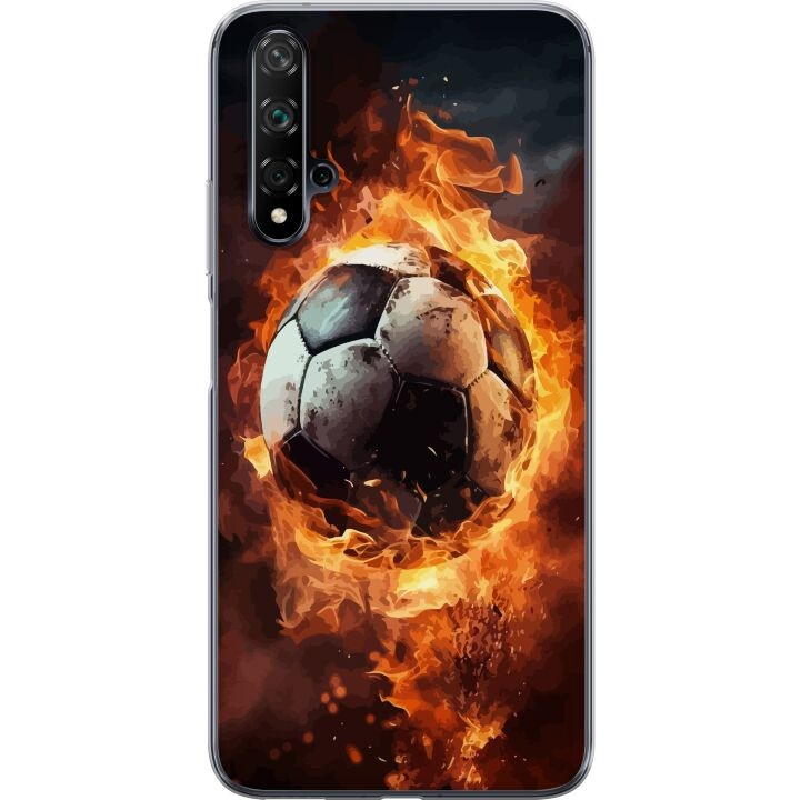 Mobildeksel til Huawei nova 5T med Fotball motiv i gruppen SMARTTELEFON & NETTBRETT / Mobilbeskyttelse / Huawei/Honor hos TP E-commerce Nordic AB (A52937)