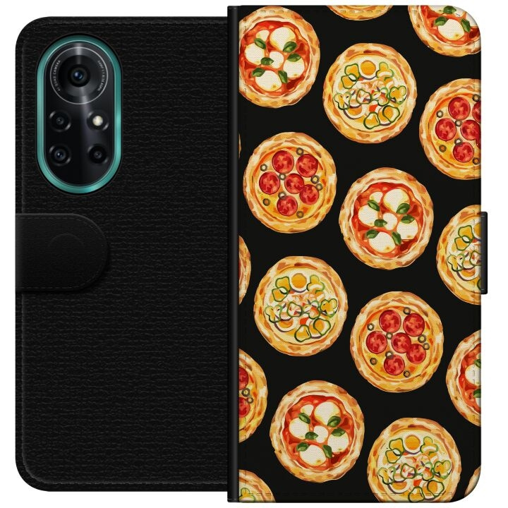 Lommeboketui til Huawei nova 8 Pro med Pizza motiv i gruppen SMARTTELEFON & NETTBRETT / Mobilbeskyttelse / Huawei/Honor hos TP E-commerce Nordic AB (A52956)